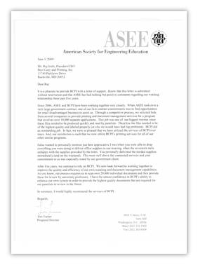 ASEE Letter