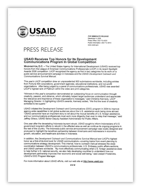 USA ID Press Release Survival Manual